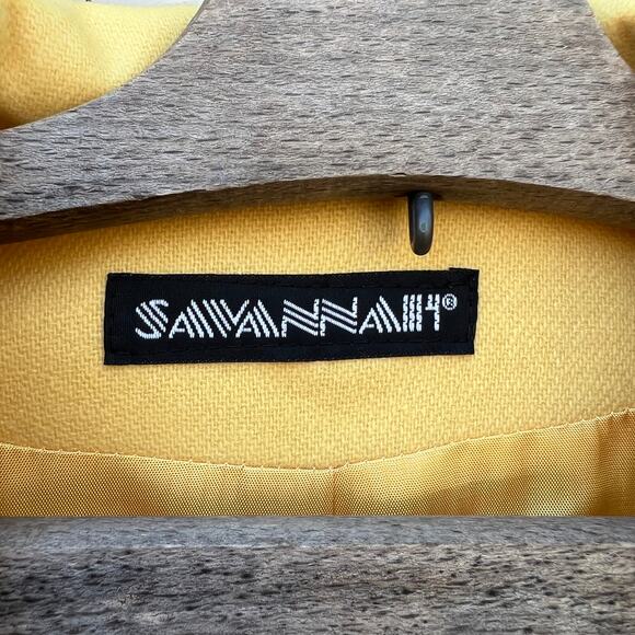 Savanna Banana Yellow volup 100% wool single button boxy blazer - Picture 3 of 7